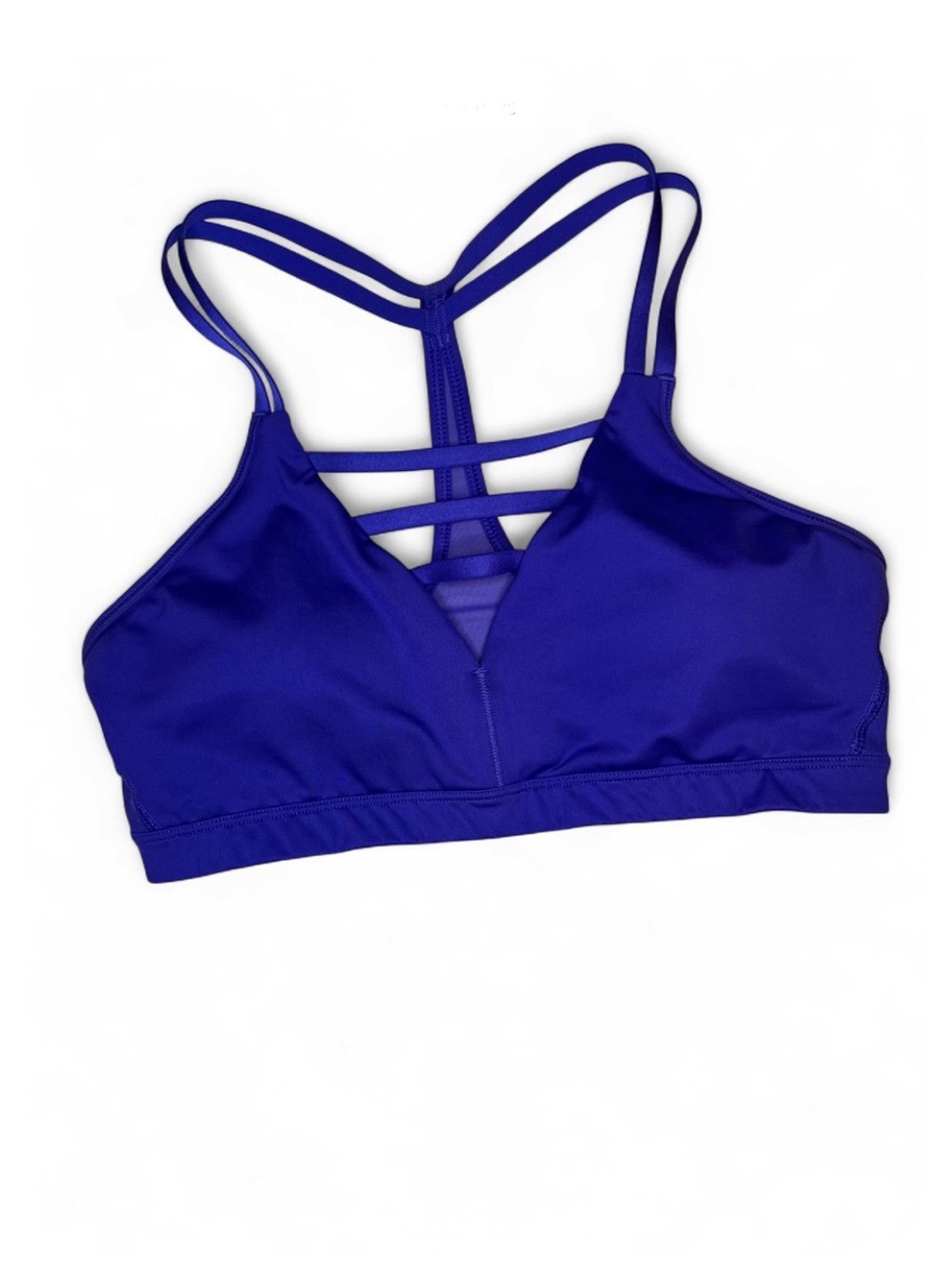 Victorias Secret VSX Royal Purple Sports Bra Strappy V-neck Size Medium